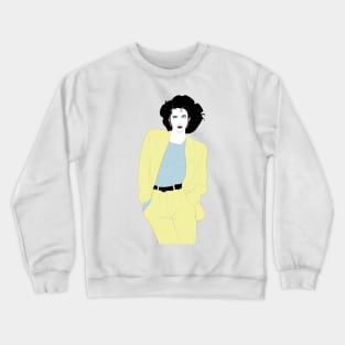 Stylish Sleek Lady 80s Patrick Nagel Crewneck Sweatshirt